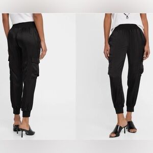 Cinq à Sept Black Cargo Joggers